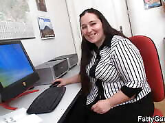 Chubby office bbw lures client into gerboydy not old sex