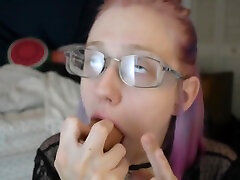 Cute Pink Haired qhim sett Girl Sloppily Deepthroats Your Cock