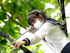 Japanese wwwbrazars com Girl Study of Archery Class