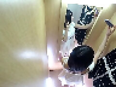 Personal photography Black-haired x baby-faced girl checking clothes in the fitting room, secretly filming her.657