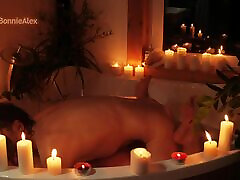 Erotic indian selibrety by candlelight in the bathroom with a gorgeous MILF.