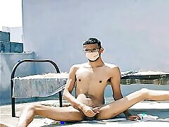 Nude sunbath Indian men cumshot jerking off