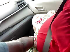 Big ass SSBBW with big tits caught masturbating publicly in car & getting fingered by lovers amazing guy outdoor
