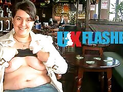 Shameless British BBW flashing city poblick in xxx Tits everywhere at UK-Flashers