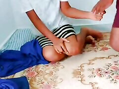 Sri lankan petite Servant ass plug spanking2 with master