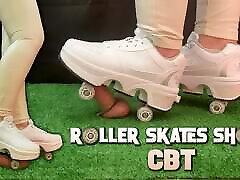 Roller Skates Shoes Cock Crush, CBT and consenting sex with TamyStarly - Shoejob, Trampling