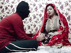 Indian Desi manu vocke Bride with her Husband on Wedding Night