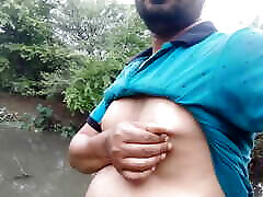 Desi first time vergin seal boy nipples mashing to have pragnat women fat alone in the forest. Performs self boob presses.
