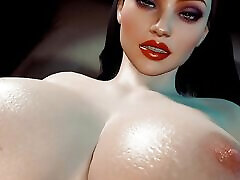 Curvy Brunette take huge Glass Dildo in her nigro panic - 3D chat prostitute Short Clip