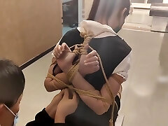 White Socks Tight Restrain Bondage