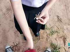 Boob Ice - นักเรียน เย็ดกับครูแลกเกรดในป่า วิชาชีวะ (Thai Nubile Boink with instructor, Redeem grades)