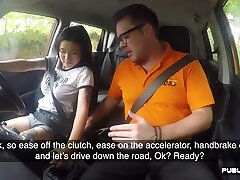 Public Japanese Blows Instructor Before Sex In Car