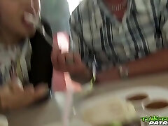 Thai Lean Slut Strokes His Long Dick