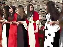 Kurdish dance of beautiful Kurdish nymphs in Kurdish clothes