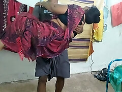 Mummy in law was standing inside I hugged her and had hump with her real homemade