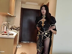 Asian Girl In A Dress