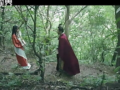 Accidentally woke up by a Horny Asian teen Gal while masturbating off and blowjob POV