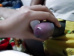 Handjob and Huge jizz shots in ass