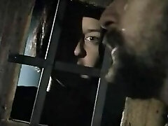 Italian vintage scene with a busty babe getting facial cumshot