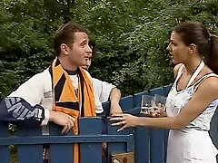 Karen Lancaume threeway outdoors