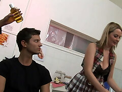 Blonde Enormous Tis MIlf get fucked hard in Twat and Ass