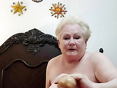 Granny Masturbating with fucktoys