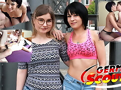 GERMAN SCOUT - CANDID BERLIN GIRLS’ First FFM THREESOME PICKUP