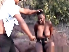 Nipple Torture, Spanking And Rough Blowjob With African Slut