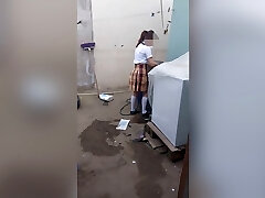 I find my stepdaughter home alone washing her panties, perverted stepfather