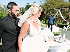 Phoenix Marie wearing milky lingerie enjoys during MMF threesome