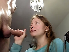 Oral Pleasure With Cum On Face With Cum In Face