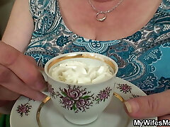 Girlfriend caught him fucking fat mom-in-law