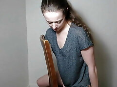 Huge BBC Dildo Chair Riding