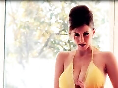 Redhead cougar with big boobs stripping