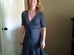 Wife does de-robe for hubby