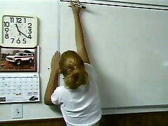 Blond Student Gets Her Hairy Pussy Pounded By The Teacher