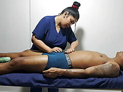 A relaxing massage for this beautiful man, he makes me so horny pt3 I suck his wealthy bbc