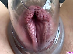 Extreme macro shot pumping of meaty creamy pussy. Hairy wet pussy wants cunnilingus