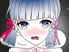 The girl got stuck in the trash ! Anime Porn Genshin Impact ! 2d animation