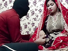 Indian Desi Wondrous Bride with her Husband on Wedding Night