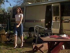 Insane hoe gets her pussy fingered and fucked on a trail