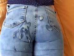 My Best Homies Hubby Gives Me A Big Cumshot In My Ass With The Jean On