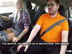 Bigtit stunner gets pussy and ass fucked by driving instructor