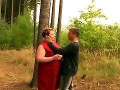 Enormous and mature grandma gets her twat hammered on a picking