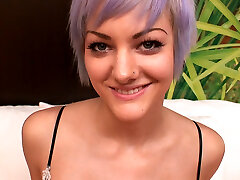 Petite Emo Teen With Meaty Pussy Lips Sucks and Ravages