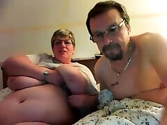Mature with big puffies and hairy pussy on webcam