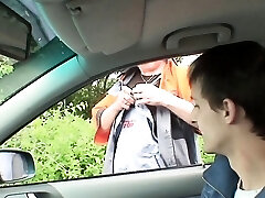 Two buddy pick up old mature woman for DP