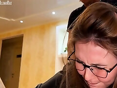 The stepson took advantage of the situation and crammed his stepmother's pussy with thick wad