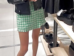 my fantastic 18 year old wife gives me a oral in the mall locker room, public