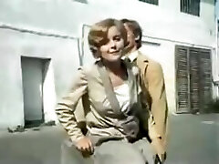 RARE 1980 polish movie spanking scene in white satin panties